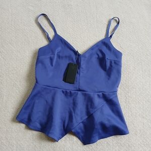 guess ♡ peplum cami top purple medium y2k ballet